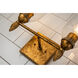Fun Finial 2 Light 15 inch Gold Leaf with Antique Vanity Light Wall Light